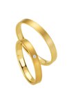 Wedding rings in 8ct Gold with Diamond Breuning