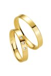 Wedding rings in 8ct Gold with Diamond Breuning