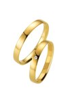 Wedding rings in 8ct Gold with Diamond Breuning