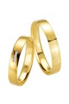 Wedding rings in 8ct Gold with Diamond Breuning