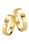 Wedding rings in 8ct Gold with Diamond Breuning