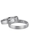 Wedding rings in 8ct Whitegold with Diamond Breuning