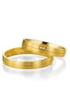 Wedding rings in 8ct Gold with Diamond Benz