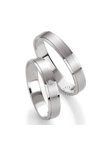 Wedding rings in 8ct Whitegold with Diamond