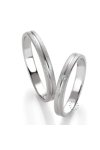 Wedding rings in 8ct Whitegold with Diamond