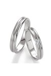 Wedding rings in 8ct Whitegold with Diamond