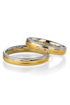 Wedding rings in 8ct Gold and Whitegold with Diamond Benz