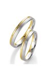 Wedding rings in 8ct Gold and Whitegold with Diamond Benz