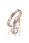 Wedding rings in 8ct Pink Gold and Whitegold with Diamond Benz