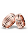 Wedding rings in 14ct Rose Gold with Diamonds Blumer