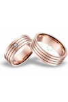 Wedding rings in 14ct Rose Gold with Diamonds Blumer