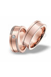 Wedding rings in 14ct Rose Gold with Diamonds Blumer