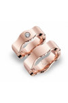 Wedding rings in 14ct Rose Gold with Diamonds Blumer