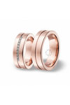 Wedding rings in 14ct Rose Gold with Diamonds Blumer