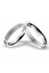 Wedding rings from 14ct Whitegold with Diamonds Blumer