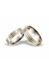 Wedding rings in 14ct Gold and Whitegold with Diamonds Blumer