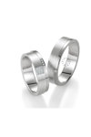 Wedding rings in 14ct Whitegold with Diamonds Blumer