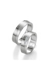 Wedding rings in 14ct Whitegold with Diamonds Blumer