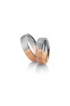 Wedding rings 8ct Pink Gold and Whitegold with Diamonds Breuning