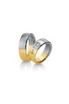 Wedding rings in 8ct Gold and Whitegold with Diamonds Breuning