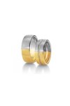 Wedding rings in 8ct Gold and Whitegold with Diamonds Breuning