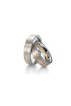 Wedding rings in 8ct Gold and Whitegold with Diamonds Breuning