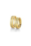 Wedding rings in 14ct Gold and Whitegold with Diamonds Breuning