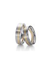 Wedding rings in 14ct Gold and Whitegold with Diamonds Breuning