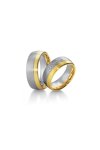 Wedding rings in 8ct Gold and Whitegold with Diamonds Breuning