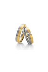 Wedding rings in 8ct Gold and Whitegold with Diamonds Breuning