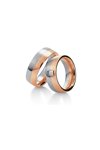 Wedding rings 8ct Pink Gold and Whitegold with Diamonds Breuning