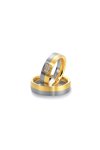 Wedding rings in 8ct Gold and Whitegold with Diamonds Breuning