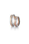 Wedding rings 8ct Pink Gold and Whitegold with Diamonds Breuning