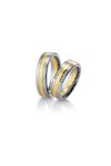 Wedding rings in 8ct Gold and Whitegold with Diamonds Breuning