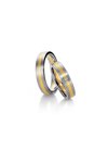 Wedding rings in 8ct Gold and Whitegold with Diamonds Breuning