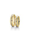 Wedding rings from 14ct Gold and Whitegold with Diamonds Breuning