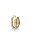 Wedding rings from 14ct Gold and Whitegold with Diamonds Breuning