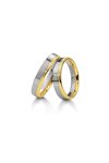 Wedding rings from 14ct Gold and Whitegold with Diamonds Breuning