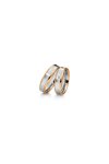 Wedding rings from 14ct Pink Gold and Whitegold with Diamonds Bre