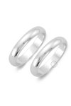 Wedding rings in 14ct Whitegold Valauro