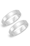 Wedding rings in 14ct Whitegold Valauro