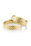 Wedding rings in 8ct Gold with Diamond Benz