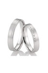 Wedding rings in 8ct Whitegold with Diamond