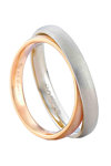 Wedding rings 18 Carats Rose Gold and Whitegold With Diamonds by FaCaDoro