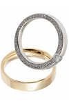 Wedding rings 14ct Rose Gold and Whitegold With Diamonds by FaCaDoro