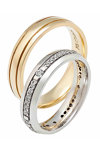 Wedding rings 14ct Rose Gold and Whitegold With Diamonds by FaCaDoro