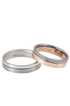 Wedding rings 14ct Rose Gold and Whitegold With Diamonds by FaCaDoro