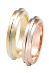 Wedding rings 18 Carats Rose Gold and Whitegold by FaCaDoro