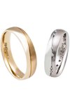 Wedding rings 18 Carats Rose Gold and Whitegold With Diamonds by FaCaDoro