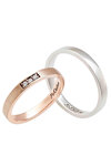 Wedding rings 14ct Rose Gold and Whitegold With Diamonds by FaCaDoro